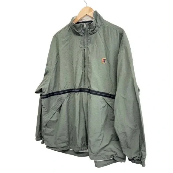 Nike Court Vintage Quarter Zip Windbreaker Jacket Sage Green Mens XL - Picture 3 of 6